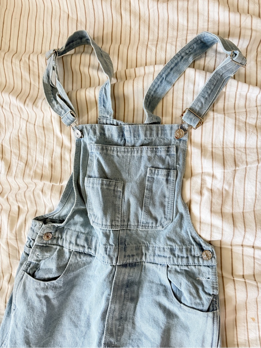 Zara Light Blue Denim Overalls M never used!